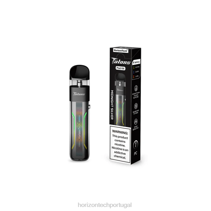 Horizon Tech Vape Tank | HorizonTech Talons sistema de pod meia-noite prata 628D196